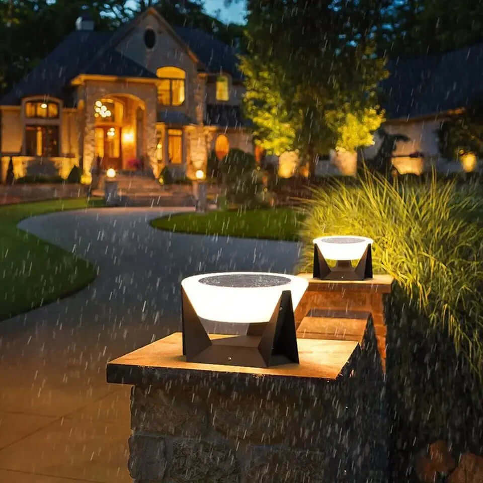 Outdoor Solar Garden Light 27cm Cool White