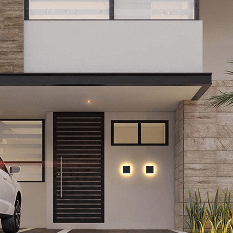 Outdoor LED Wall Light, Modern Circular Exterior Lamp