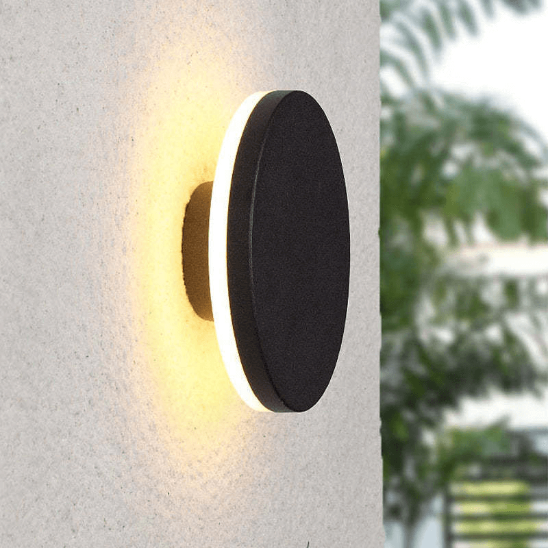 Outdoor LED Wall Light, Modern Circular Exterior Lamp