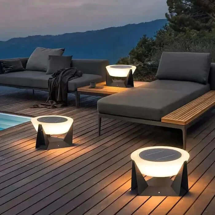 Outdoor Solar Garden Light 27cm Cool White