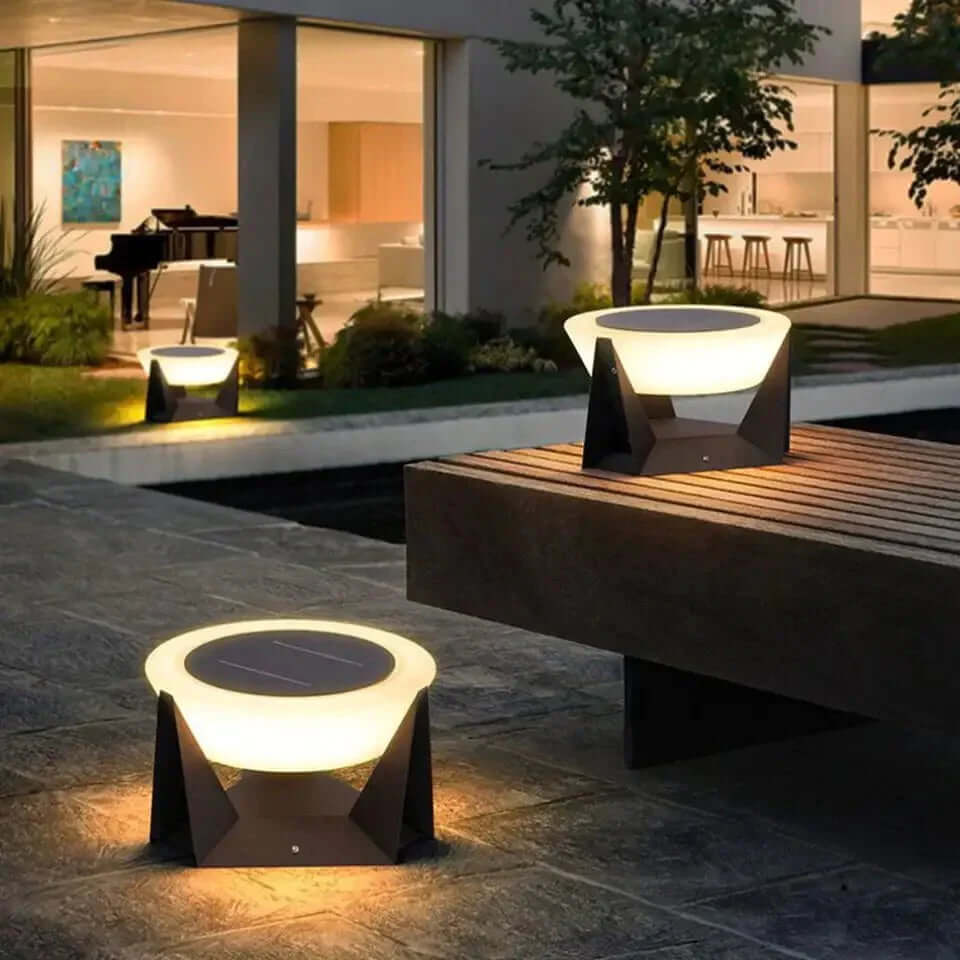 Outdoor Solar Garden Light 27cm Cool White