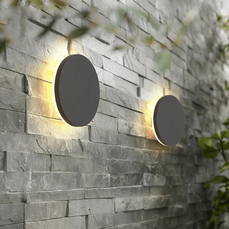 Outdoor LED Wall Light, Modern Circular Exterior Lamp