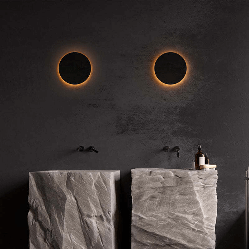 Outdoor LED Wall Light, Modern Circular Exterior Lamp