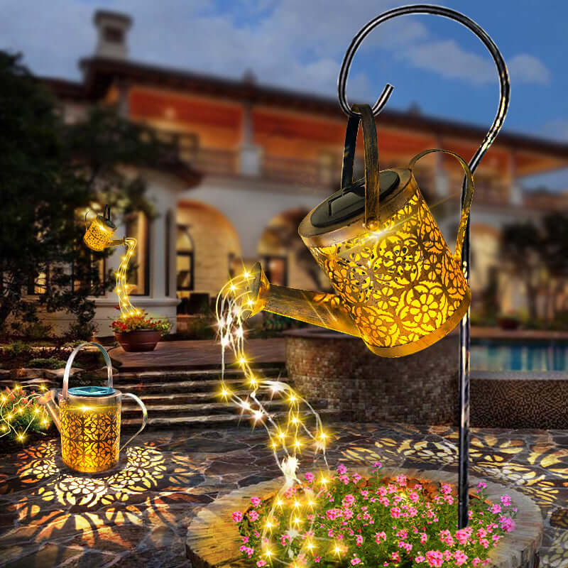 Solar Garden Light 80cm Outdoor LED Waterfall Shower Lamp