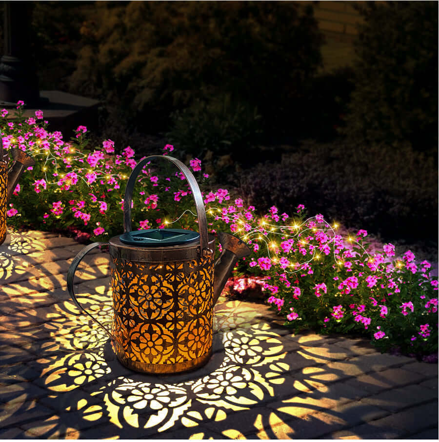 Solar Garden Light 80cm Outdoor LED Waterfall Shower Lamp