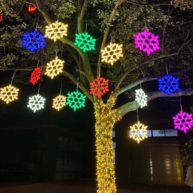 Waterproof LED Snowflake Christmas Lights, 30cm