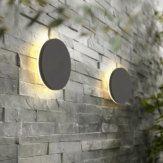 Outdoor LED Wall Light, Modern Circular Exterior Lamp