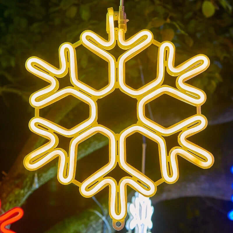 Waterproof LED Snowflake Christmas Lights, 30cm