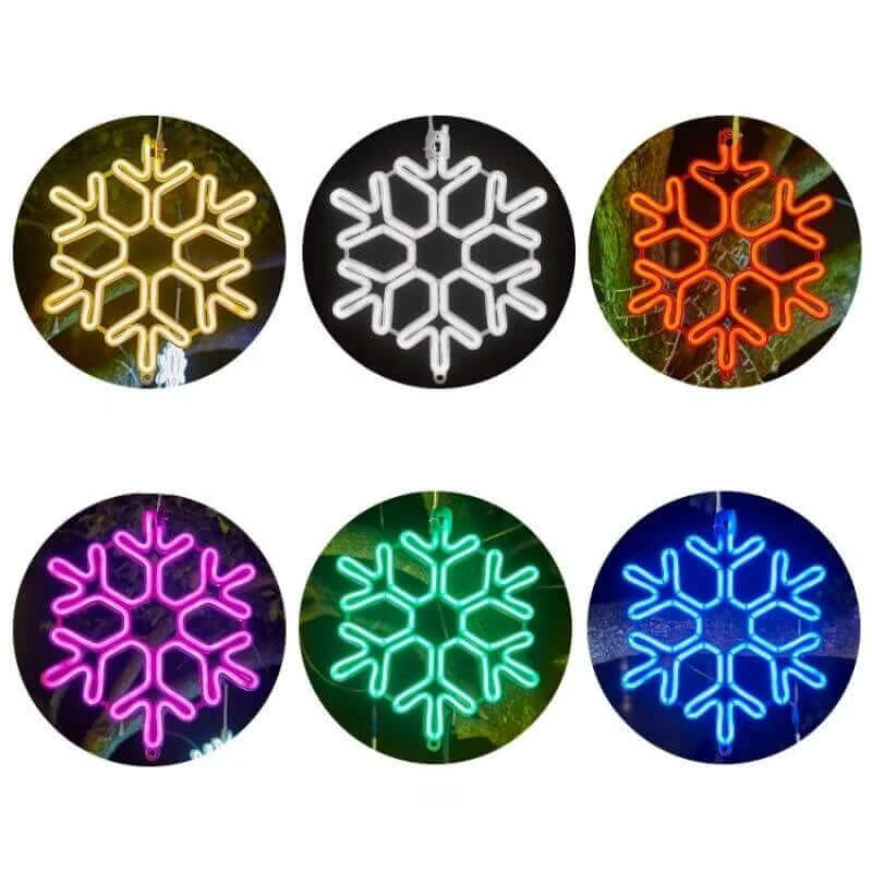 Waterproof LED Snowflake Christmas Lights, 30cm