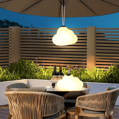 Outdoor LED Cloud Hanging Lamp, IP65 Waterproof, Warm White