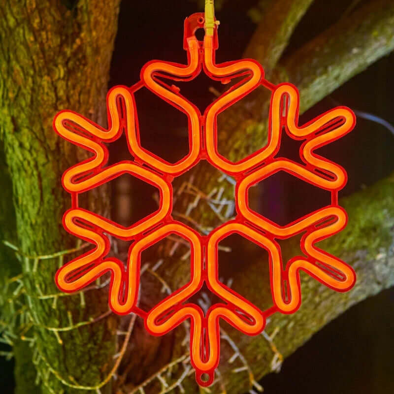 Waterproof LED Snowflake Christmas Lights, 30cm
